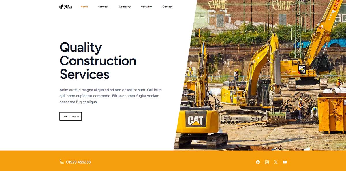 GBWS Construction demo screenshot