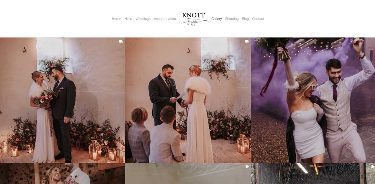 Knott Estate website gallery screenshot